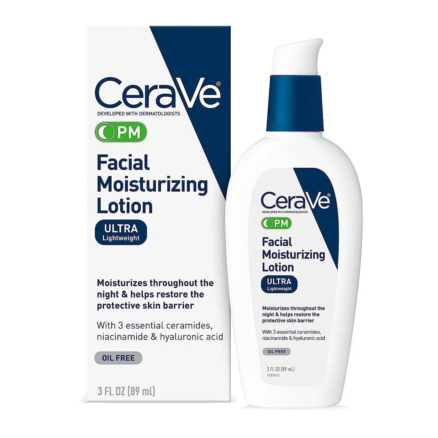 CeraVe PM Facial Moisturizing Lotion Ultra Lightweight 3 FL. OZ ( 89ml )