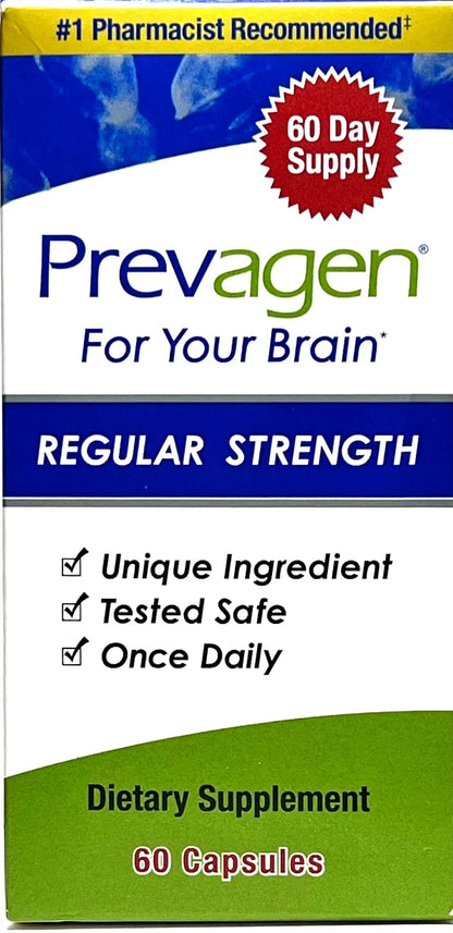 PREVAGEN REGULAR STRENGTH 60 CAPSULES DIETARY SUPPLEMENT